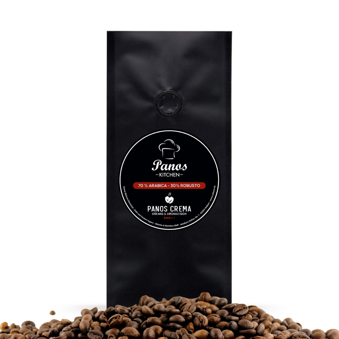 Panos Crema Kaffeebohnen – 1-kg-Packung