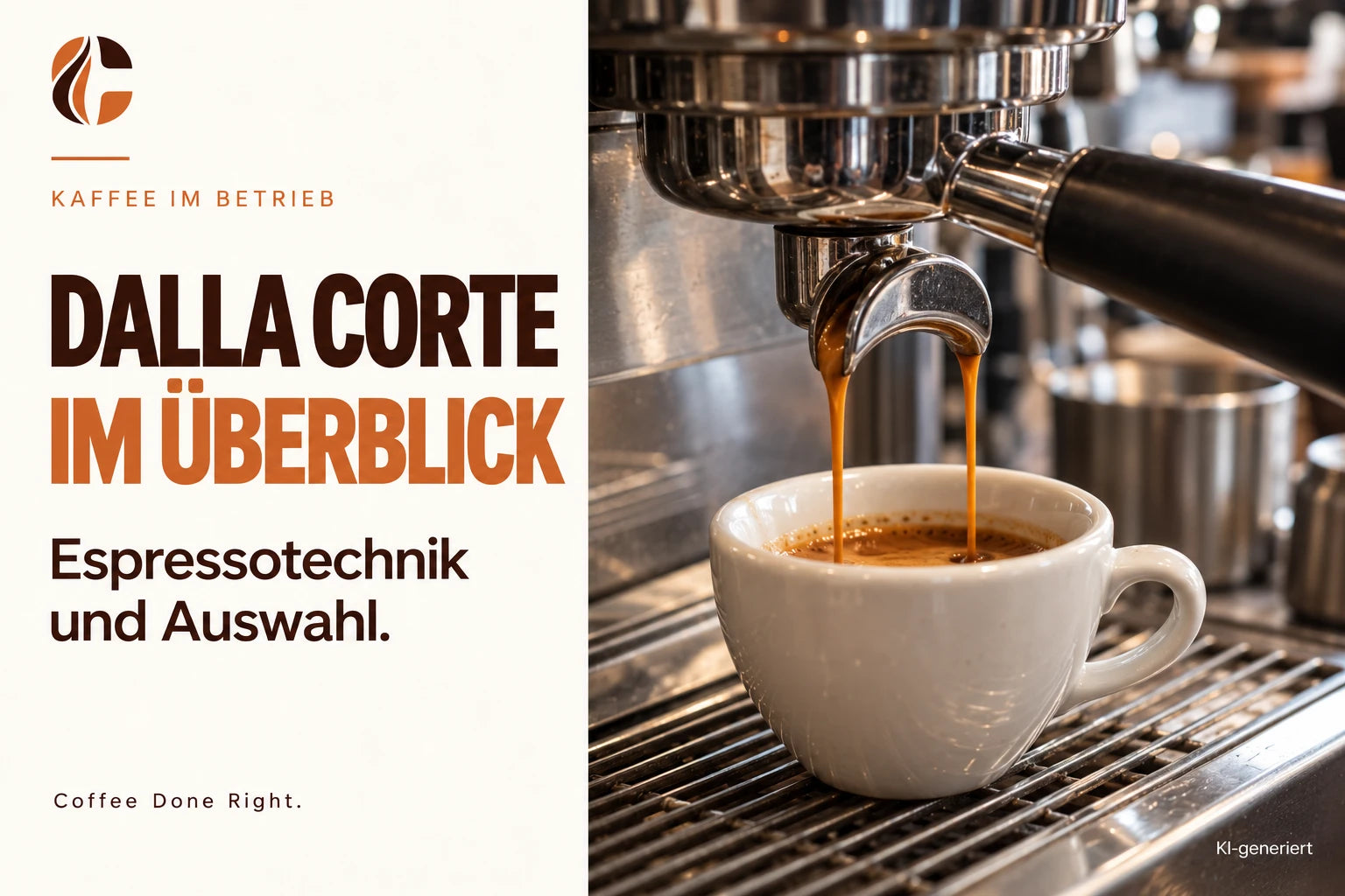 Dalla Corte Espressomaschinen: Technik & Auswahl – Espressozubereitung an einer professionellen Maschine