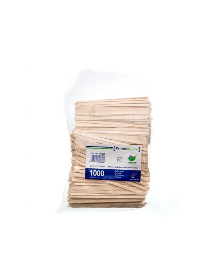 Holz-Rührstäbchen 140 mm – Packung mit 1000 Stück